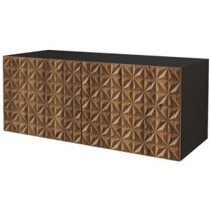 Szafka RTV z frezowanymi frontami wisząca VIRA-W – 100x40x40 cm – Brązowy 644254 Szafka RTV z frezowanymi frontami wisząca VIRA-W – 100x40x40 cm – Brązowy 644254