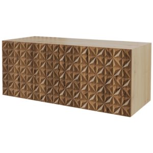Szafka RTV z frezowanymi frontami wisząca VIRA-W – 100x40x40 cm – Brązowy 644169 Szafka RTV z frezowanymi frontami wisząca VIRA-W – 100x40x40 cm – Brązowy 644169