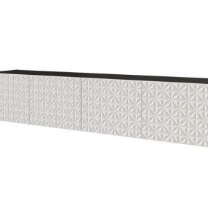 Szafka RTV z frezowanymi frontami wisząca VIRA-W – 2x100x40x40 cm – Biały 644166 Szafka RTV z frezowanymi frontami wisząca VIRA-W – 2x100x40x40 cm – Biały 644166