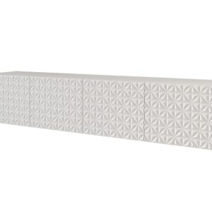 Szafka RTV z frezowanymi frontami wisząca VIRA-W – 2x100x40x40 cm – Biały 644125 Szafka RTV z frezowanymi frontami wisząca VIRA-W – 2x100x40x40 cm – Biały 644125