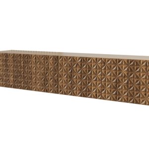Szafka RTV z frezowanymi frontami wisząca VIRA-W – 2x100x40x40 cm – Brązowy 644116