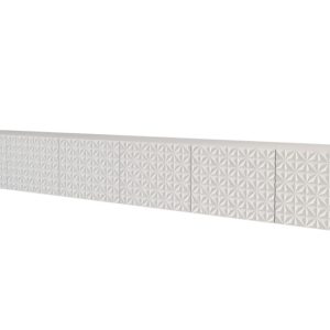 Szafka RTV z frezowanymi frontami wisząca VIRA-W – 3x100x40x40 cm – Biały 654089
