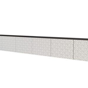 Szafka RTV z frezowanymi frontami wisząca VIRA-W – 3x100x40x40 cm – Biały 654114