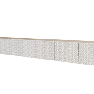Szafka RTV z frezowanymi frontami wisząca VIRA-W – 3x100x40x40 cm – Biały 654138