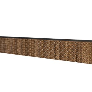Szafka RTV z frezowanymi frontami wisząca VIRA-W – 3x100x40x40 cm – Brązowy 654077