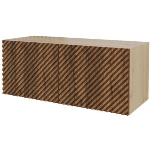 Szafka RTV z frezowanymi frontami wisząca ZENO-W – 100x40x40 cm – Biały 654134 Szafka RTV z frezowanymi frontami wisząca ZENO-W – 100x40x40 cm – Biały 654134
