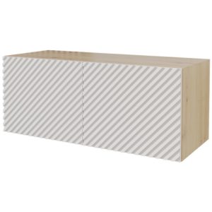 Szafka RTV z frezowanymi frontami wisząca ZENO-W – 100x40x40 cm – Biały 643091 Szafka RTV z frezowanymi frontami wisząca ZENO-W – 100x40x40 cm – Biały 643091