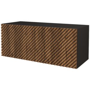 Szafka RTV z frezowanymi frontami wisząca ZENO-W – 100x40x40 cm – Brązowy 643123 Szafka RTV z frezowanymi frontami wisząca ZENO-W – 100x40x40 cm – Brązowy 643123