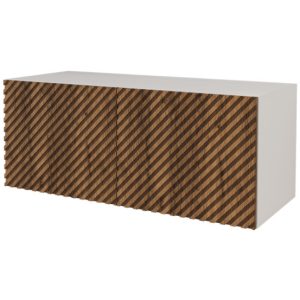 Szafka RTV z frezowanymi frontami wisząca ZENO-W – 100x40x40 cm – Czarny 654106 Szafka RTV z frezowanymi frontami wisząca ZENO-W – 100x40x40 cm – Czarny 654106