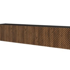 Szafka RTV z frezowanymi frontami wisząca ZENO-W – 2x100x40x40 cm – Brązowy 643088 Szafka RTV z frezowanymi frontami wisząca ZENO-W – 2x100x40x40 cm – Brązowy 643088