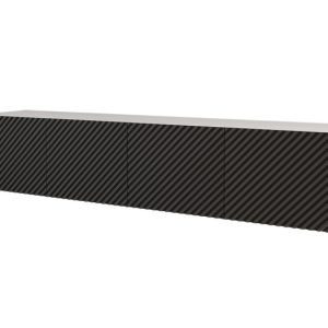 Szafka RTV z frezowanymi frontami wisząca ZENO-W – 2x100x40x40 cm – Czarny 643083 Szafka RTV z frezowanymi frontami wisząca ZENO-W – 2x100x40x40 cm – Czarny 643083