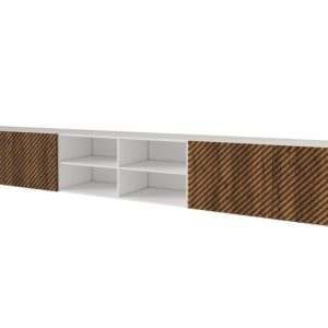 Szafka RTV z frezowanymi frontami wisząca ZENO-W – 3x100x40x40 cm – Brązowy 643100 Szafka RTV z frezowanymi frontami wisząca ZENO-W – 3x100x40x40 cm – Brązowy 643100