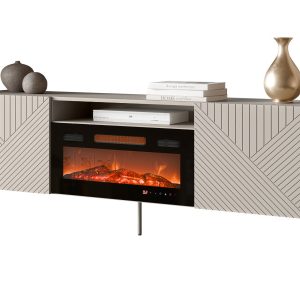 Szafka RTV z kominkiem Art Deco Kaszmir II 190 EF 976909 Szafka RTV z kominkiem Art Deco Kaszmir II 190 EF 976909