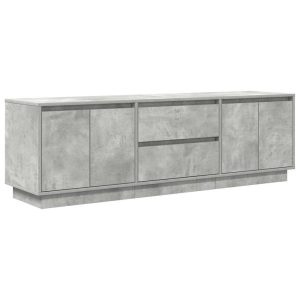 Szafka RTV z oświetleniem LED Beton Szary 160.5x41x50 cm 867050 Szafka RTV z oświetleniem LED Beton Szary 160.5x41x50 cm 867050