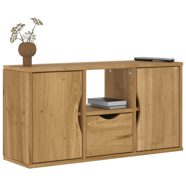 Szafka RTV z szufladą 79x24x40 cm Drewno lite sosnowe 867725