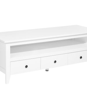 Szafka RTV z szufladami 50x137cm biała 70972 Szafka RTV z szufladami 50x137cm biała 70972