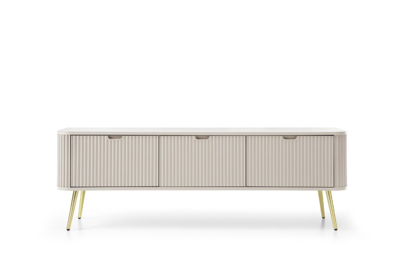 Szafka RTV ZOVA 168 kaszmir z złotymi nóżkami 331882