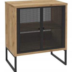Szafka stojąca 80cm na metalowych nóżkach laminowana czarna 431817 Szafka stojąca 80cm na metalowych nóżkach laminowana czarna 431817