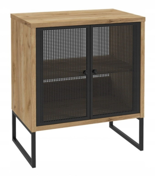 Szafka stojąca 80cm na metalowych nóżkach laminowana czarna 431817
