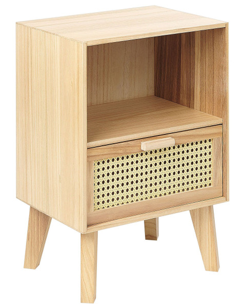 Szafka stolik nocny 1 szuflada rattanowy front 70809