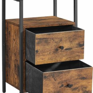Szafka stolik nocny pomocniczy 2 szuflady Loft 75 cm 652284 Szafka stolik nocny pomocniczy 2 szuflady Loft 75 cm 652284
