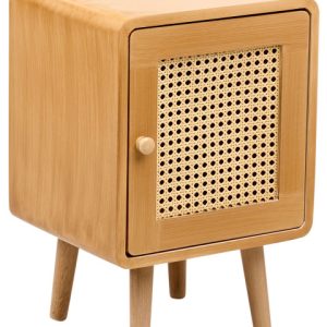 Szafka stolik nocny rattanowy front jasnobrązowy 652073 Szafka stolik nocny rattanowy front jasnobrązowy 652073