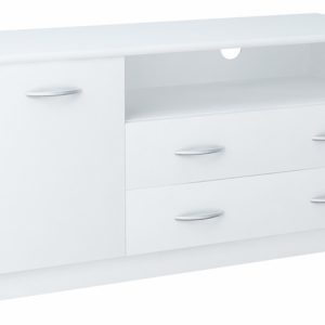 Szafka stolik RTV 1D2S BIAŁA komoda 2 szuflady 228575 Szafka stolik RTV 1D2S BIAŁA komoda 2 szuflady 228575