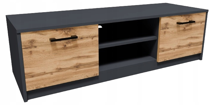 Szafka stolik RTV 2DC 120cm GRAFIT-WOTAN komoda antracyt ROB 228131