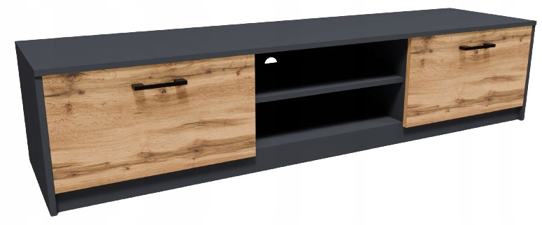 Szafka stolik RTV 2DC 160cm GRAFIT-WOTAN komoda antracyt ROB 228130