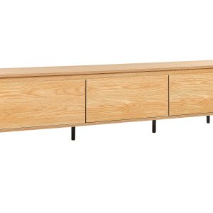 Szafka stolik RTV 3 szafki jasne drewno 135258 Szafka stolik RTV 3 szafki jasne drewno 135258