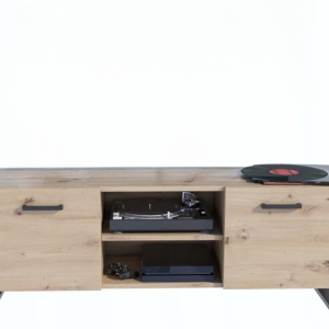 Szafka stolik RTV ALBA BIS 150cm artisan-czarny 247596 Szafka stolik RTV ALBA BIS 150cm artisan-czarny 247596