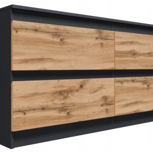 Szafka stolik RTV CR3-RTV-4 127cm grafit-wotan pojemna komoda 4 szuflady 1079012 Szafka stolik RTV CR3-RTV-4 127cm grafit-wotan pojemna komoda 4 szuflady 1079012