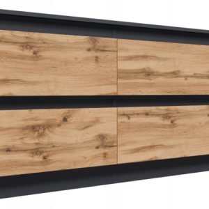 Szafka stolik RTV CR3-RTV-6 190cm grafit-wotan pojemna komoda 6 szuflad 1079004 Szafka stolik RTV CR3-RTV-6 190cm grafit-wotan pojemna komoda 6 szuflad 1079004