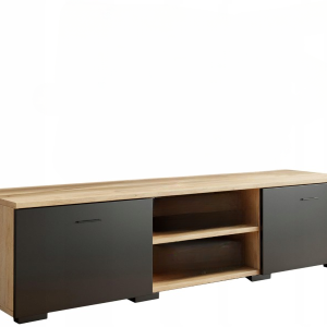 Szafka stolik RTV ROMA 120cm artisan-czarny komoda PER 247605 Szafka stolik RTV ROMA 120cm artisan-czarny komoda PER 247605