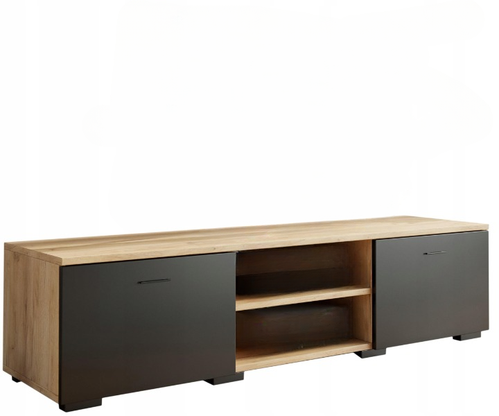 Szafka stolik RTV ROMA 120cm artisan-czarny komoda PER 247605