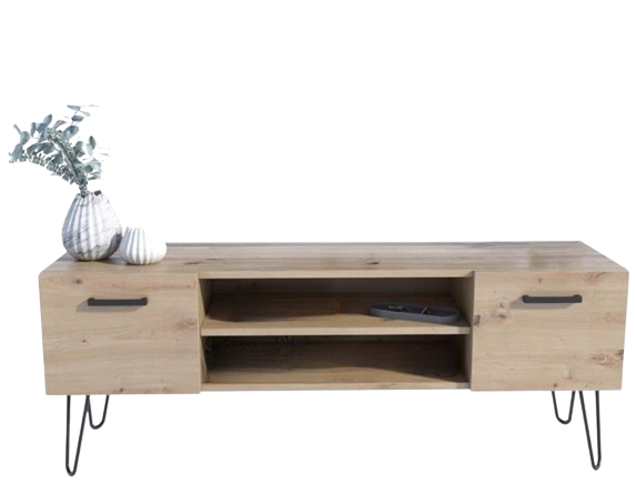 Szafka stolik RTV V1 artisan czarne metalowe nogi 247612