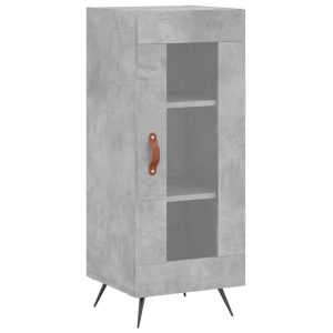 Szafka Szara Beton z Drzwiami Szklanymi 34.5x34x90 cm do Salonu 739259 Szafka Szara Beton z Drzwiami Szklanymi 34.5x34x90 cm do Salonu 739259