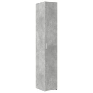 Szafka Szara Beton z Drzwiami z Półkami 30×42.5×185 cm do Salonu 740806 Szafka Szara Beton z Drzwiami z Półkami 30×42.5×185 cm do Salonu 740806