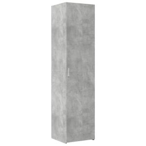 Szafka Szara Beton z Drzwiami z Półkami 45×42.5×185 cm do Salonu 740253 Szafka Szara Beton z Drzwiami z Półkami 45×42.5×185 cm do Salonu 740253