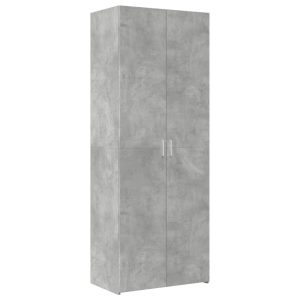 Szafka Szara Beton z Drzwiami z Półkami 70×42.5×185 cm do Salonu 741759 Szafka Szara Beton z Drzwiami z Półkami 70×42.5×185 cm do Salonu 741759