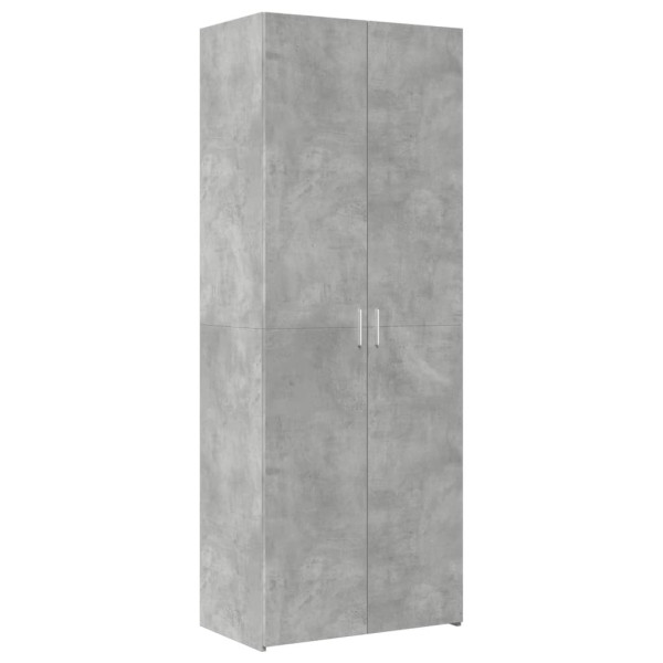 Szafka Szara Beton z Drzwiami z Półkami 70x42.5x185 cm do Salonu 741759