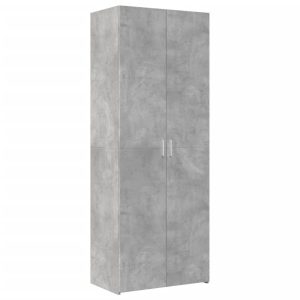 Szafka Szara Beton z Drzwiami z Półkami 70×42.5×185 cm do Salonu 740576 Szafka Szara Beton z Drzwiami z Półkami 70×42.5×185 cm do Salonu 740576