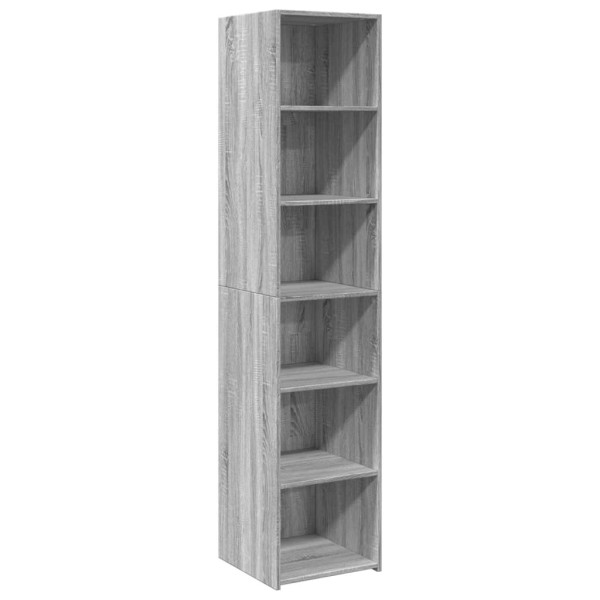 Szafka Szara Dąb Sonoma 40x41x185 cm do Salonu Pokoju Sypialni 740497