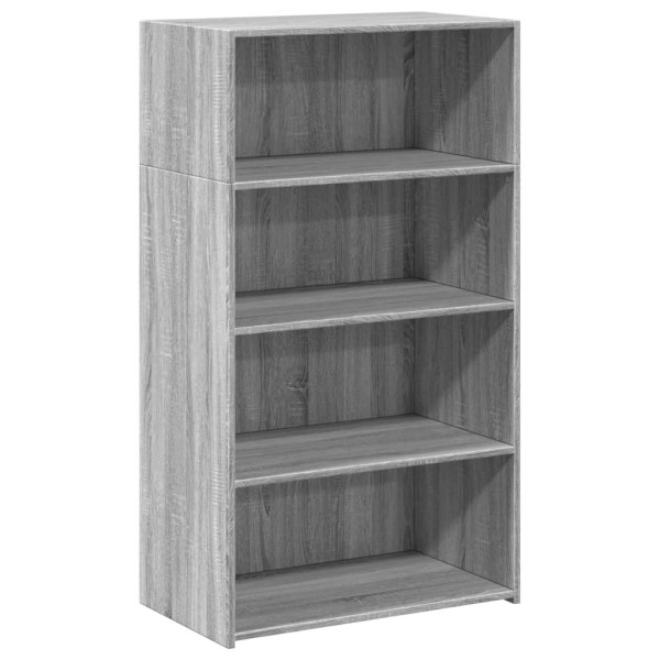 Szafka Szara Dąb Sonoma 70x41x124 cm do Salonu Pokoju Sypialni 740501