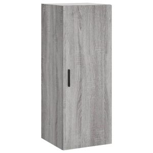 Szafka Szara Dąb Sonoma z Drzwiami 34.5x34x90 cm do Salonu Pokoju 742167 Szafka Szara Dąb Sonoma z Drzwiami 34.5x34x90 cm do Salonu Pokoju 742167