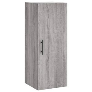 Szafka Szara Dąb Sonoma z Drzwiami 34.5x34x90 cm do Salonu Pokoju 740480 Szafka Szara Dąb Sonoma z Drzwiami 34.5x34x90 cm do Salonu Pokoju 740480