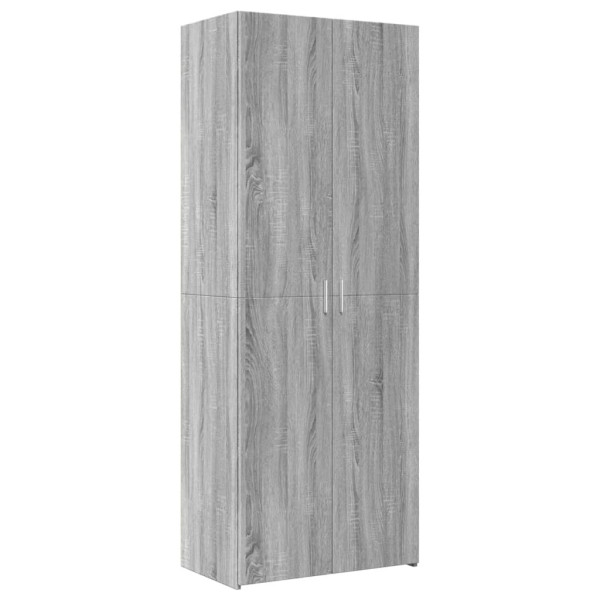 Szafka Szara Dąb Sonoma z Drzwiami z Półkami 70x42.5x185 cm 741750