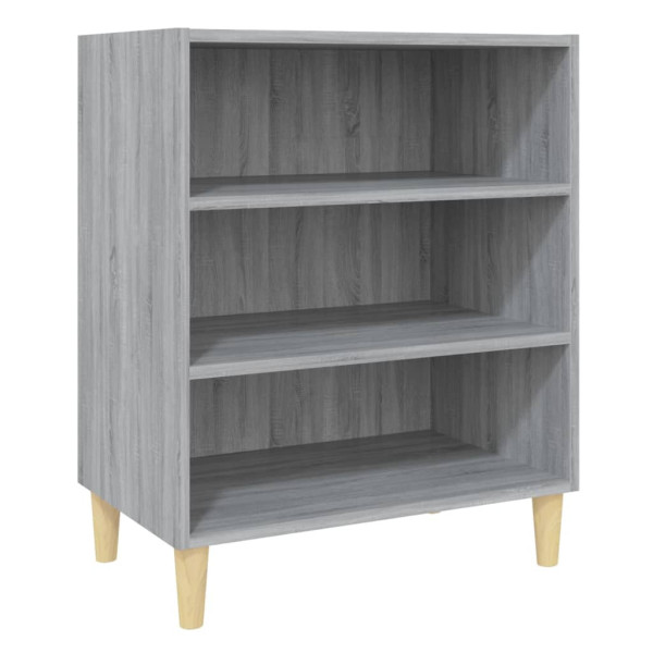 Szafka Szara Dąb Sonoma z Półkami 57x35x70 cm do Salonu Pokoju 740611