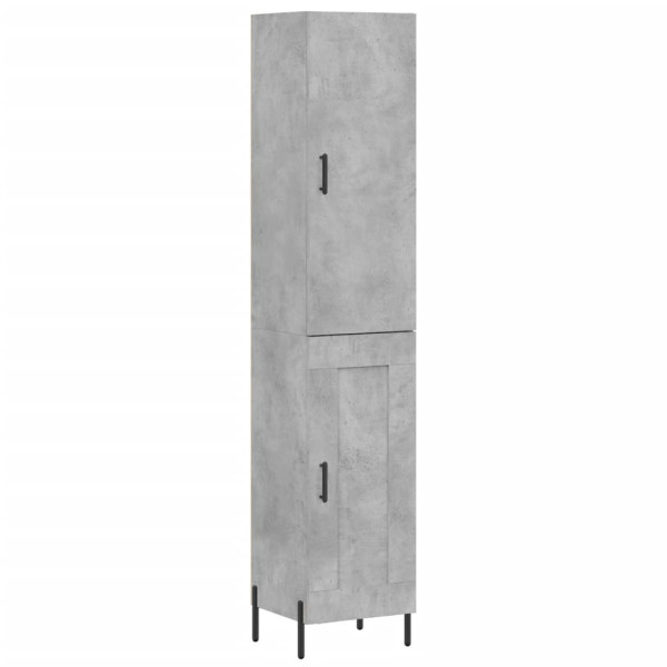 Szafka Szara z Drzwiami 34.5x34x180 cm do Salonu Pokoju Sypialni 741449