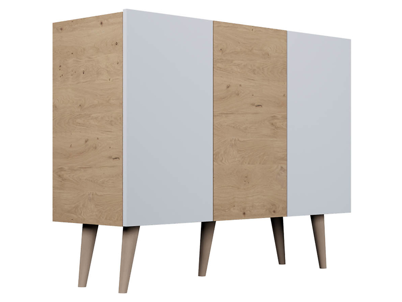 Szafka Toronto 120 cm trzydrzwiowa dąb artisan/biały 102405